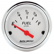 Arctic White 2-1/16" Fuel Gauge - 0-90 Ohm