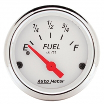 Arctic White 2-1/16" Fuel Gauge - 240-33 Ohm