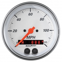 Arctic White GPS Speedometer - 3-3/8"