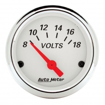 Arctic White 2-1/16" Volt Gauge