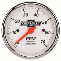 Chevy Vintage 3-1/8" Tachometer - 7000 RPM