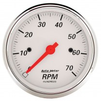 Arctic White 3-1/8" Tachometer - 7000 RPM