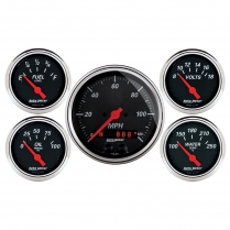 Designer Black 5 Gauge GPS Speedo Kit - 3-3/8"