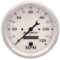 Old Tyme White 5" Programmable Speedo -120 mph