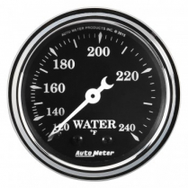 Old Tyme Black 2-1/16" Mech Water Temp Gauge - 120-240 F