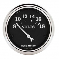 Old Tyme Black Volt Meter - 8-18 volt