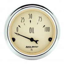 Antique Beige 2-1/16" Oil Pressure Gauge - 0-100 psi