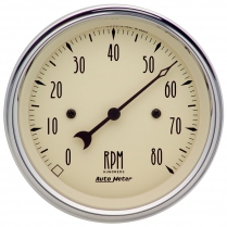 Antique Beige 3-3/8" Tachometer - 8000 RPM