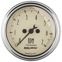 Antique Beige 2-1/16" Electronic Tachometer - 7000 RPM