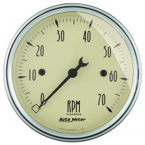 Antique Beige 3-1/8" Tachometer - 7000 RPM