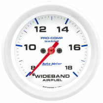 Marine White 8:1-18:1 Wideband Air/Fuel Ratio - 2-5/8"