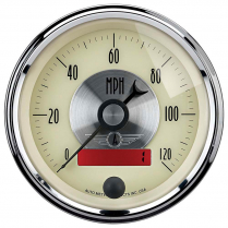 Prestige Antique Ivory 120 MPH LCD Speedometer - 3-3/8"