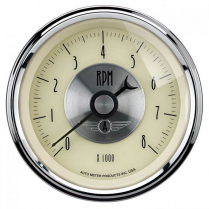 Prestige 3-3/8" Antique Ivory 8K RPM In-Dash Tachometer