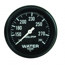 Autometer Black Mechanical Water Temp Gauge - 2-5/8"