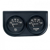 Autogauge 2 Analog 2-1/16" Water & Oil Gauge Console