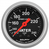 Sport-Comp Mech 120-240 Degree Water Temp Gauge - 2-1/16"