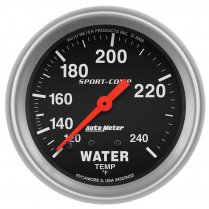 Sport-Comp Mechanical 120-240 Deg Water Temp Gauge - 2-5/8"