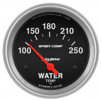 Sport-Comp Electric 100-250 Degree Water Temp Gauge - 2-5/8"