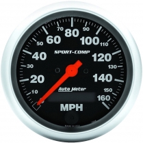 Sport-Comp 3-3/8" Electric Speedo - 160 mph