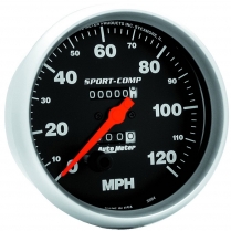 Sport-Comp Mechanical 5" Speedometer - 120 mph