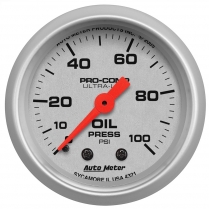 Ultra-Lite 2-1/16" Electric Oil Pressure Gauge - 0-100 psi