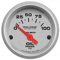 Ultra-Lite 2-1/16" Electric Oil Pressure Gauge - 0-100 psi