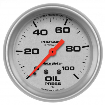 Ultra-Lite Mechanical 100 psi Oil Pressure Gauge - 2-5/8"