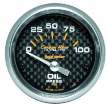 Carbon Fiber 2-1/16" Electric Oil Pressure Gauge- 0-100psi