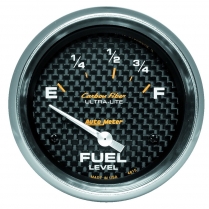 Carbon Fiber 2-5/8" Fuel Gauge - 73-10 Ohm