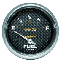 Carbon Fiber 2-5/8" Fuel Gauge - 240-33 Ohm