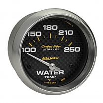 Carbon Fiber 2-5/8" Water Temp Gauge -100-250 degree