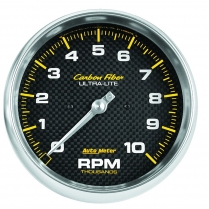 Carbon Fiber 5" Tachometer, In-Dash - 10000 RPM