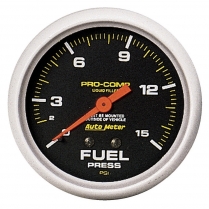 Pro Comp 2-5/8" Fuel Pressure Gauge - 0-15 PSI