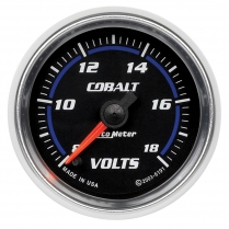 Cobalt 2-1/16" Voltmeter Gauge, Full Sweep - 8-18 volt