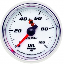 C2 Series 2-1/16" Mech Oil Pressure, Full Sweep - 0-100 psi