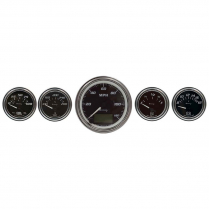 Equus E7501  Electric 5 Piece Gauge Kit Black Background