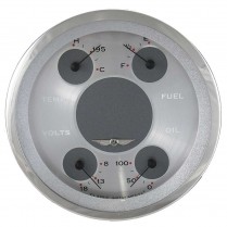 All American 4-5/8" Quad Gauge with 240-33 OHM Fuel - SRC