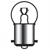 Bright Bulb Single Contact with Straight Pins - Clear 6 CP