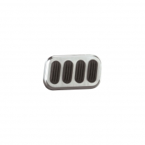 Brake Pedal Pad 3" x 2" - Aluminum & Rubber