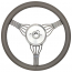 Banjo Steering Wheel w/Adapter & V8 Horn Button - Gray