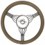 Banjo Style Steering Wheel w/Adapter - Tan