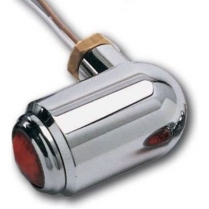 Chrome Rounded End Red Lens Brite Lite