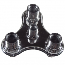 4 Way Y-Shaped A/C & Heat Bulkhead - Polished