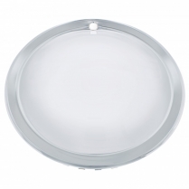 15" Full Cover Baby Moon Style Hub Cap - Chrome