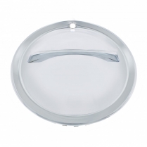 14" Full Cover Single Bar Hub Cap - Chrome
