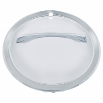 15" Full Cover Single Bar Chrome Hub Cap