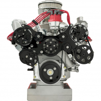 Tru Trac Serp System Ford FE Premium Alt, PS & A/C - Black