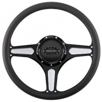 Street Lite Standard Steering Wheel - 14" Black Anodized