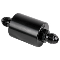 In-Line Fuel Filter -6 AN Ends - Black