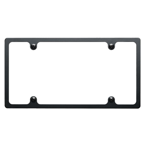 Slim Line License Plate Frame, without Light - Black